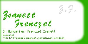 zsanett frenczel business card